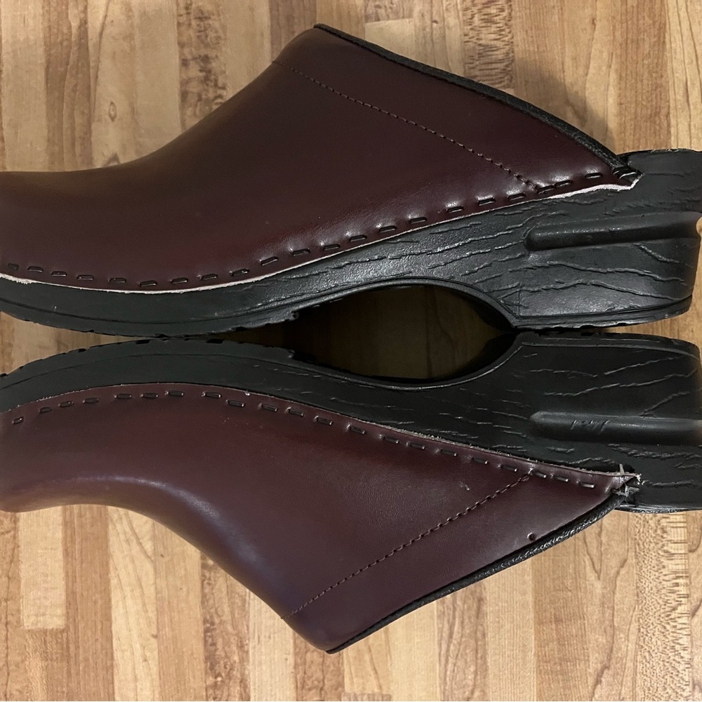 Björk Brown Slip On Mules Round Toe Clogs Swedish Comfort Shoes Sz 40 (9/9.5 US) - Picture 5 of 10